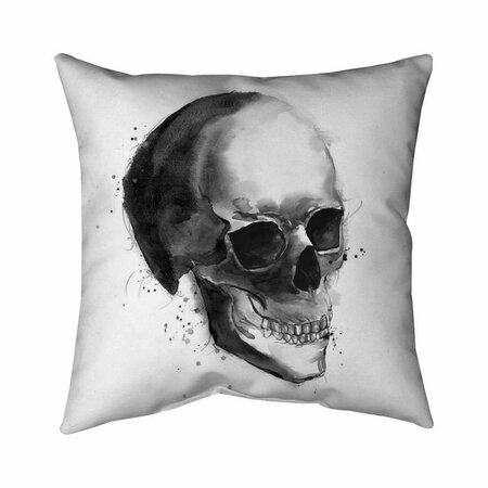 BEGIN HOME DECOR 26 x 26 in. Black & White Skull-Double Sided Print Indoor Pillow 5541-2626-MI86-1
